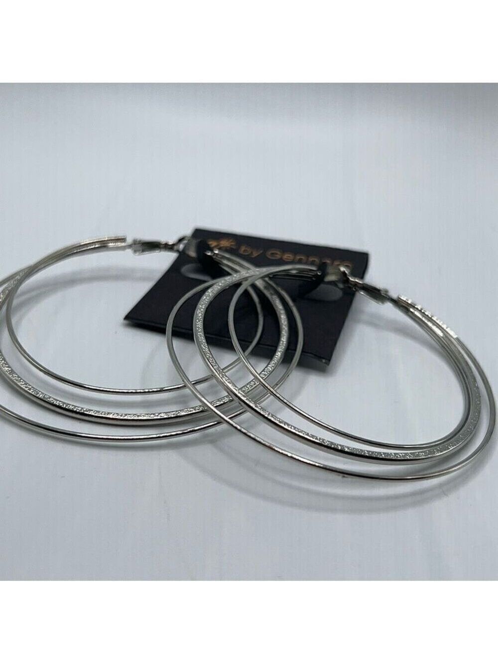 Silver Hoops G by Gennaro Earrings